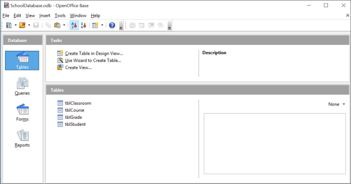 Open Office DBMS